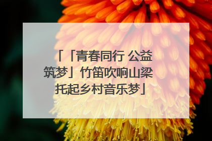 「青春同行 公益筑梦」竹笛吹响山梁 托起乡村音乐梦