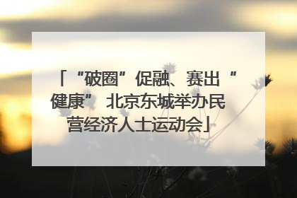“破圈”促融、赛出“健康” 北京东城举办民营经济人士运动会