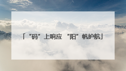 “码”上响应 “阳”帆护航