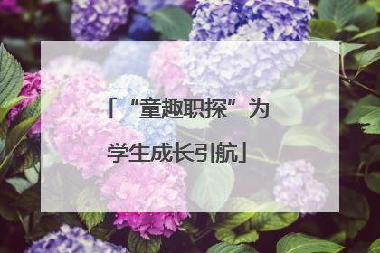 “童趣职探”为学生成长引航