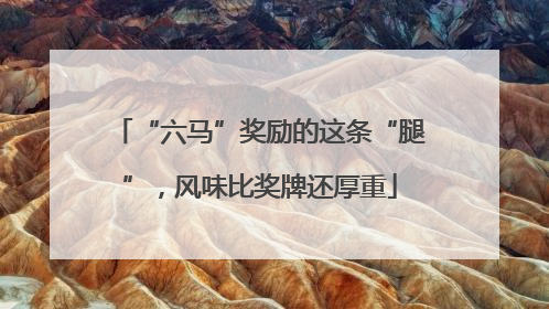 “六马”奖励的这条“腿”，风味比奖牌还厚重