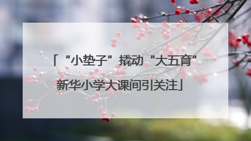 “小垫子”撬动“大五育” 新华小学大课间引关注
