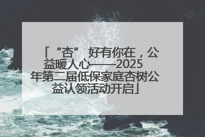 “杏” 好有你在，公益暖人心——2025 年第二届低保家庭杏树公益认领活动开启