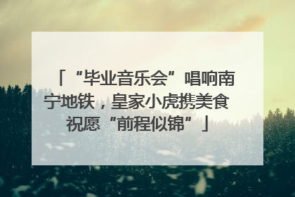 “毕业音乐会”唱响南宁地铁，皇家小虎携美食祝愿“前程似锦”