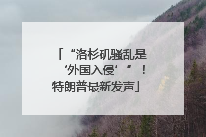 “洛杉矶骚乱是‘外国入侵’”！特朗普最新发声