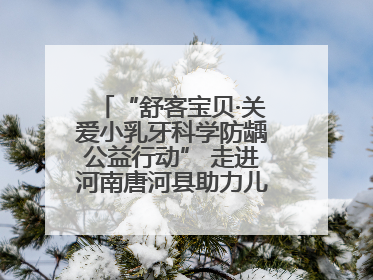 “舒客宝贝·关爱小乳牙科学防龋公益行动” 走进河南唐河县助力儿童口腔健康