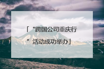 “跨国公司重庆行”活动成功举办
