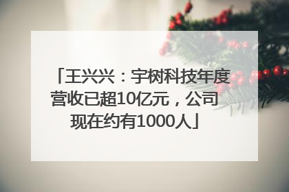 王兴兴：宇树科技年度营收已超10亿元，公司现在约有1000人