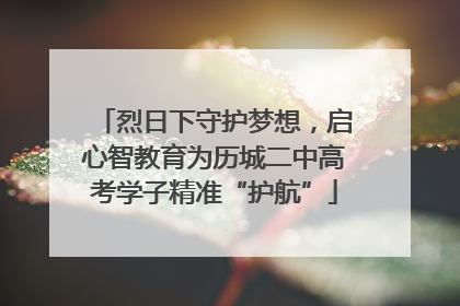 烈日下守护梦想，启心智教育为历城二中高考学子精准“护航”