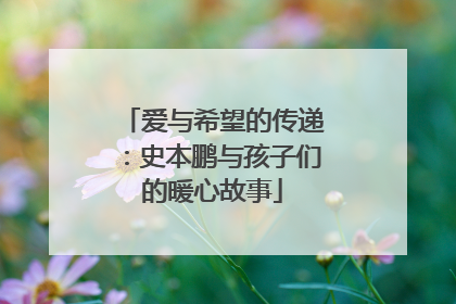 爱与希望的传递：史本鹏与孩子们的暖心故事