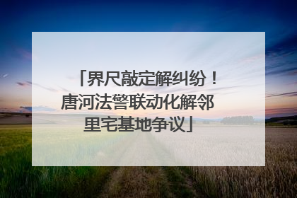 界尺敲定解纠纷！唐河法警联动化解邻里宅基地争议