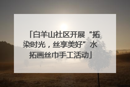 白羊山社区开展“拓染时光，丝享美好”水拓画丝巾手工活动