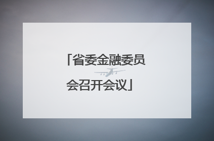 省委金融委员会召开会议