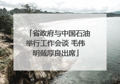 省政府与中国石油举行工作会谈 毛伟明戴厚良出席