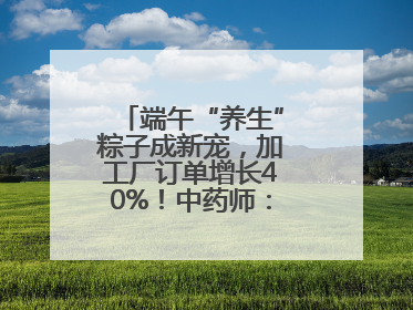 端午“养生”粽子成新宠，加工厂订单增长40%！中药师：养生效果有限