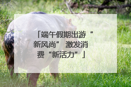 端午假期出游“新风尚” 激发消费“新活力”