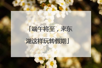 端午将至，来东湖这样玩转假期