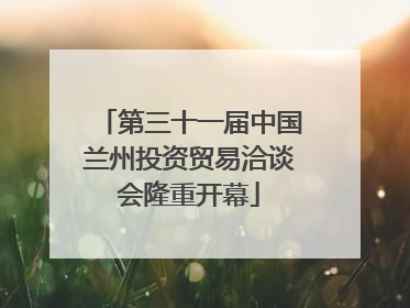 第三十一届中国兰州投资贸易洽谈会隆重开幕