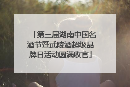 第三届湖南中国名酒节暨武陵酒超级品牌日活动圆满收官