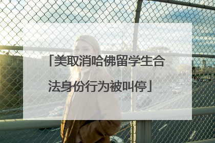 美取消哈佛留学生合法身份行为被叫停