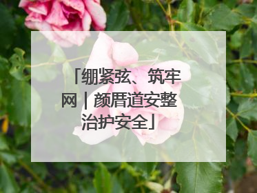 绷紧弦、筑牢网｜颜厝道安整治护安全