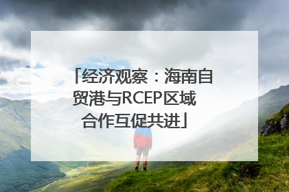 经济观察：海南自贸港与RCEP区域合作互促共进