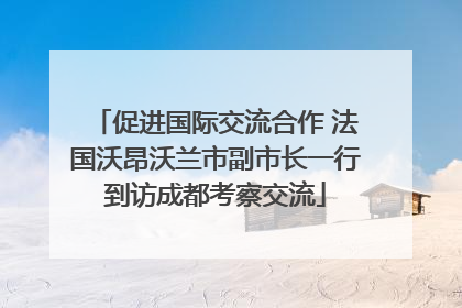 促进国际交流合作 法国沃昂沃兰市副市长一行到访成都考察交流