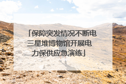 保障突发情况不断电 三星堆博物馆开展电力保供应急演练