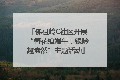 佛祖岭C社区开展“簪花绾端午，银龄趣盎然”主题活动