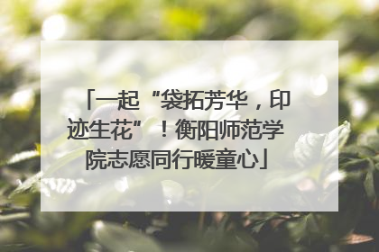 一起“袋拓芳华，印迹生花”！衡阳师范学院志愿同行暖童心