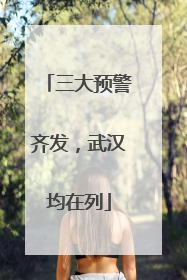 三大预警齐发，武汉均在列