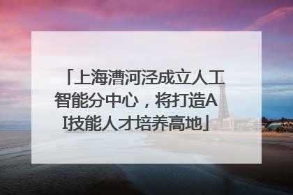上海漕河泾成立人工智能分中心，将打造AI技能人才培养高地