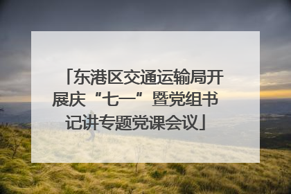 东港区交通运输局开展庆“七一”暨党组书记讲专题党课会议