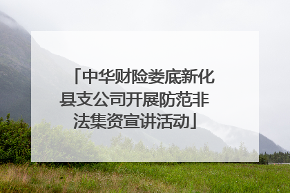 中华财险娄底新化县支公司开展防范非法集资宣讲活动