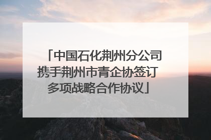 中国石化荆州分公司携手荆州市青企协签订多项战略合作协议