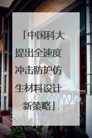 中国科大提出全速度冲击防护仿生材料设计新策略