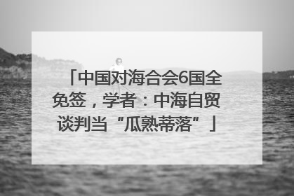 中国对海合会6国全免签，学者：中海自贸谈判当“瓜熟蒂落”