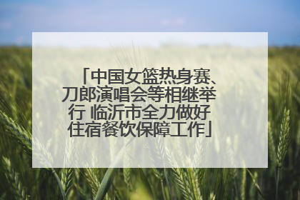 中国女篮热身赛、刀郎演唱会等相继举行 临沂市全力做好住宿餐饮保障工作