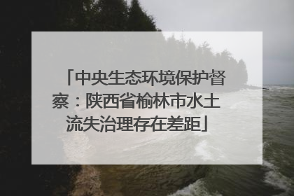 中央生态环境保护督察：陕西省榆林市水土流失治理存在差距