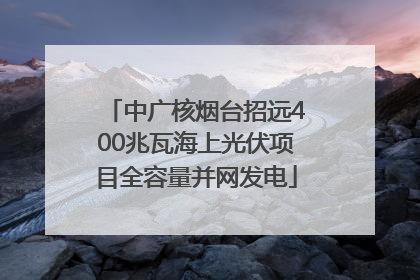 中广核烟台招远400兆瓦海上光伏项目全容量并网发电