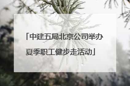 中建五局北京公司举办夏季职工健步走活动