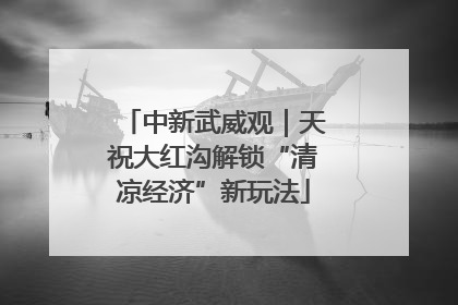 中新武威观｜天祝大红沟解锁“清凉经济”新玩法