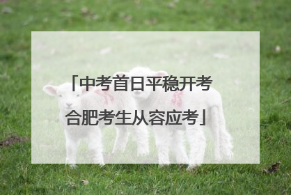 中考首日平稳开考 合肥考生从容应考
