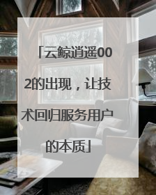 云鲸逍遥002的出现，让技术回归服务用户的本质