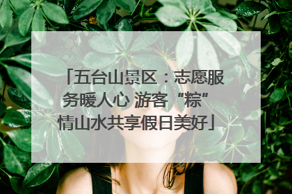 五台山景区：志愿服务暖人心 游客“粽”情山水共享假日美好