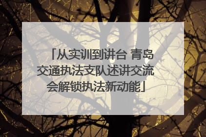 从实训到讲台 青岛交通执法支队述讲交流会解锁执法新动能