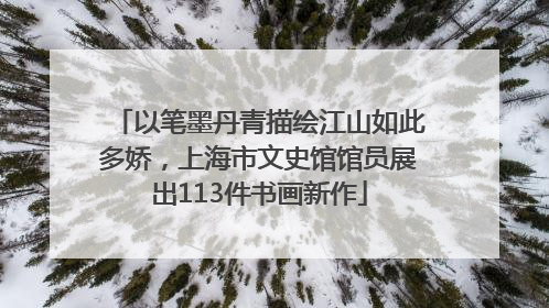 以笔墨丹青描绘江山如此多娇，上海市文史馆馆员展出113件书画新作