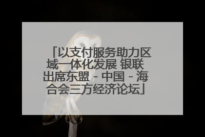 以支付服务助力区域一体化发展 银联出席东盟－中国－海合会三方经济论坛
