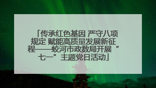 传承红色基因 严守八项规定 赋能高质量发展新征程——蛟河市政数局开展“七一”主题党日活动