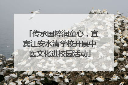 传承国粹润童心，宜宾江安水清学校开展中医文化进校园活动